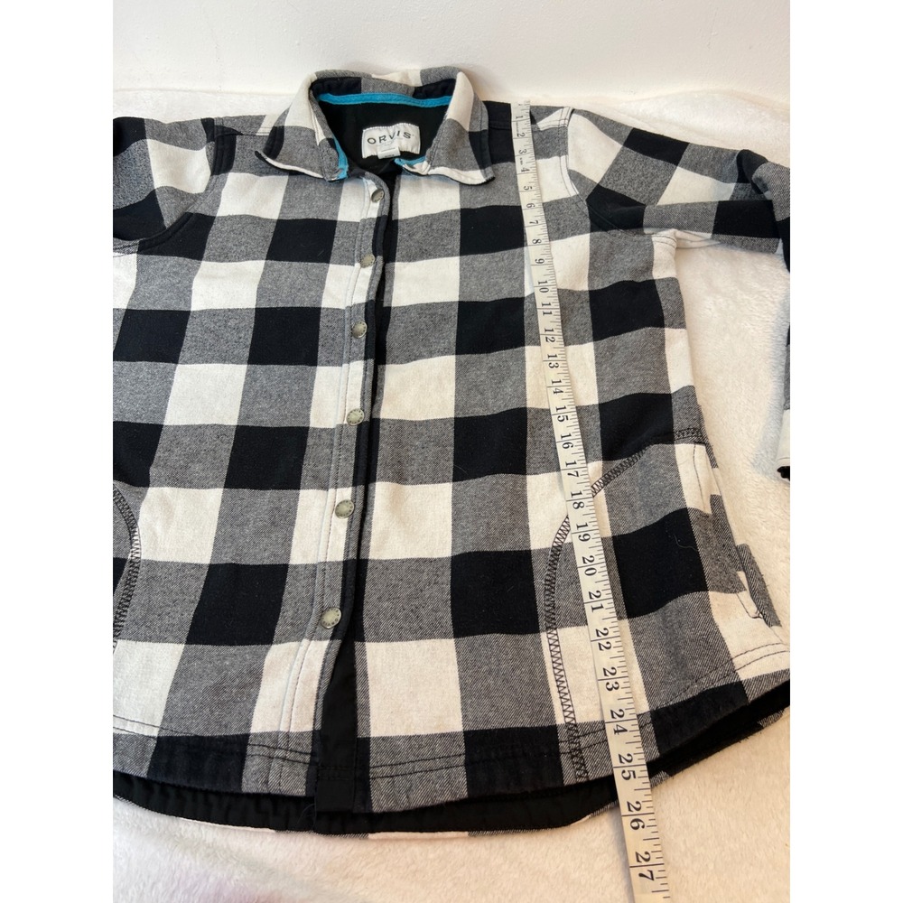 Orvis Classic Collection Womens Large Buffalo Plaid Fleece Lined Shirt Jacket - Picture 6 of 6